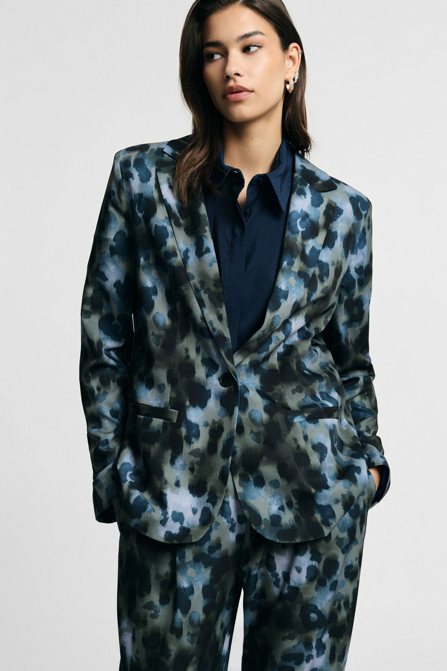 Veste de tailleur bleu marine Please Femme vue portee