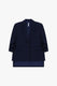 Image de Blazer fluide à manches froncées en crêpe bleu marine – Femme