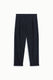 Image de Pantalon carotte à fines rayures bleu marine – Please