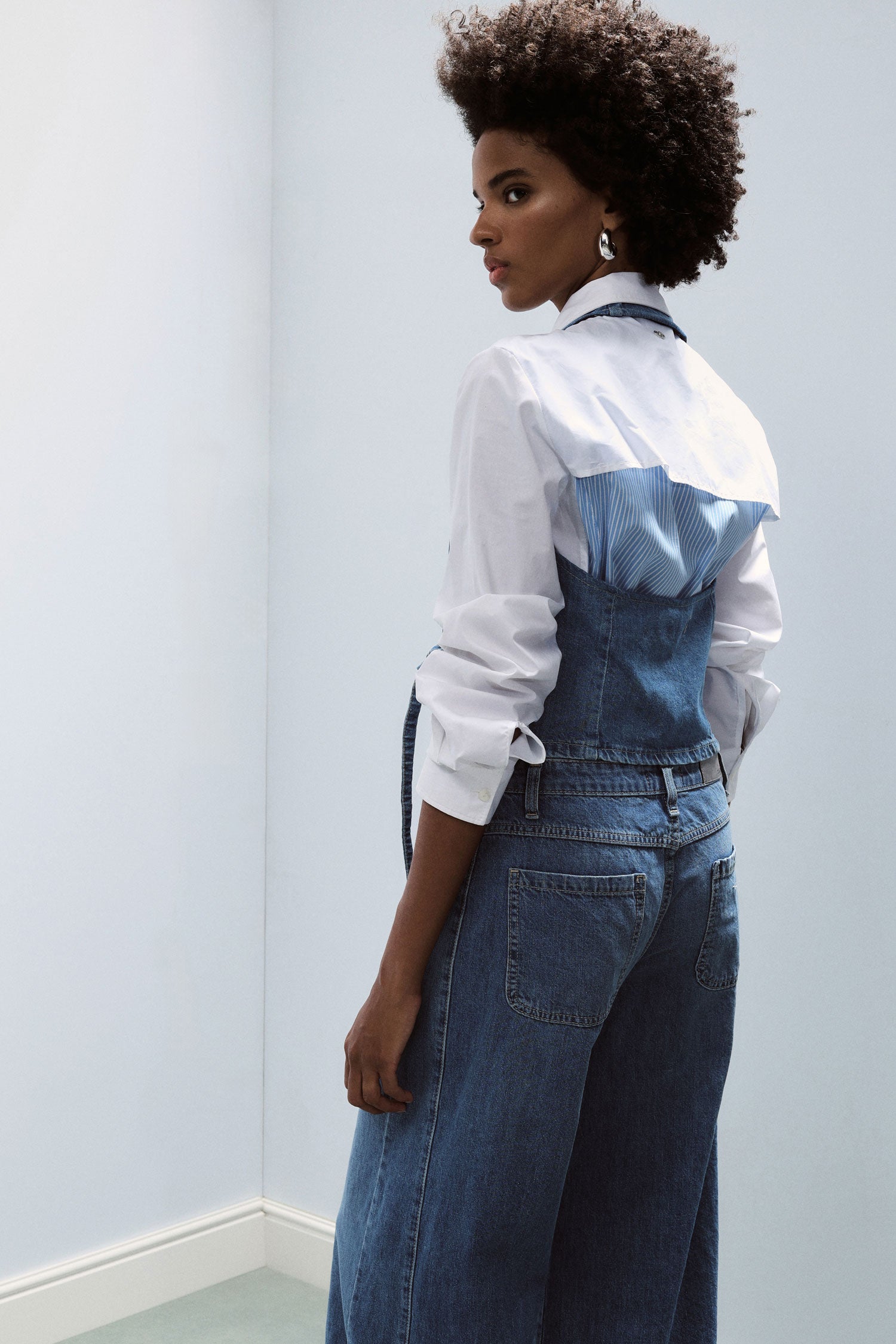 Gilet sans manches ceinturé en coton – Please