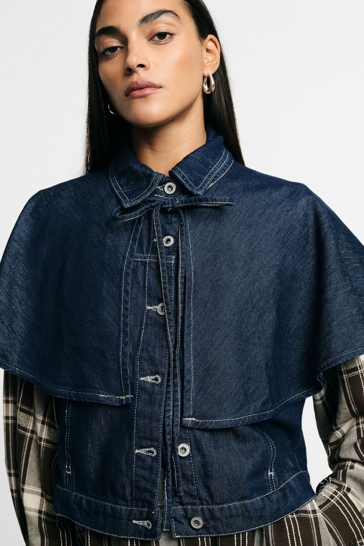 Gilet en denim bleu – Femme