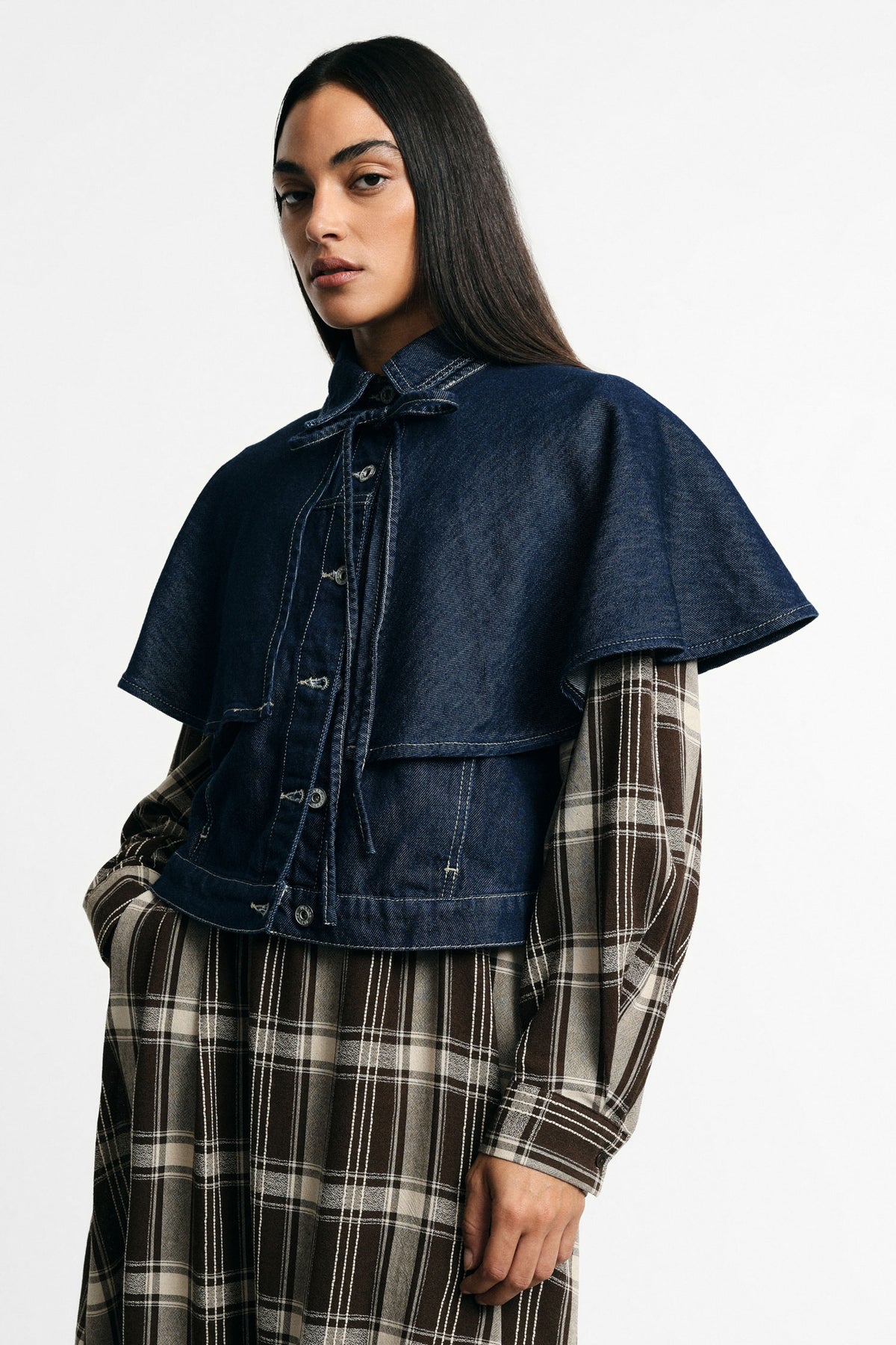 Gilet en denim bleu – Femme