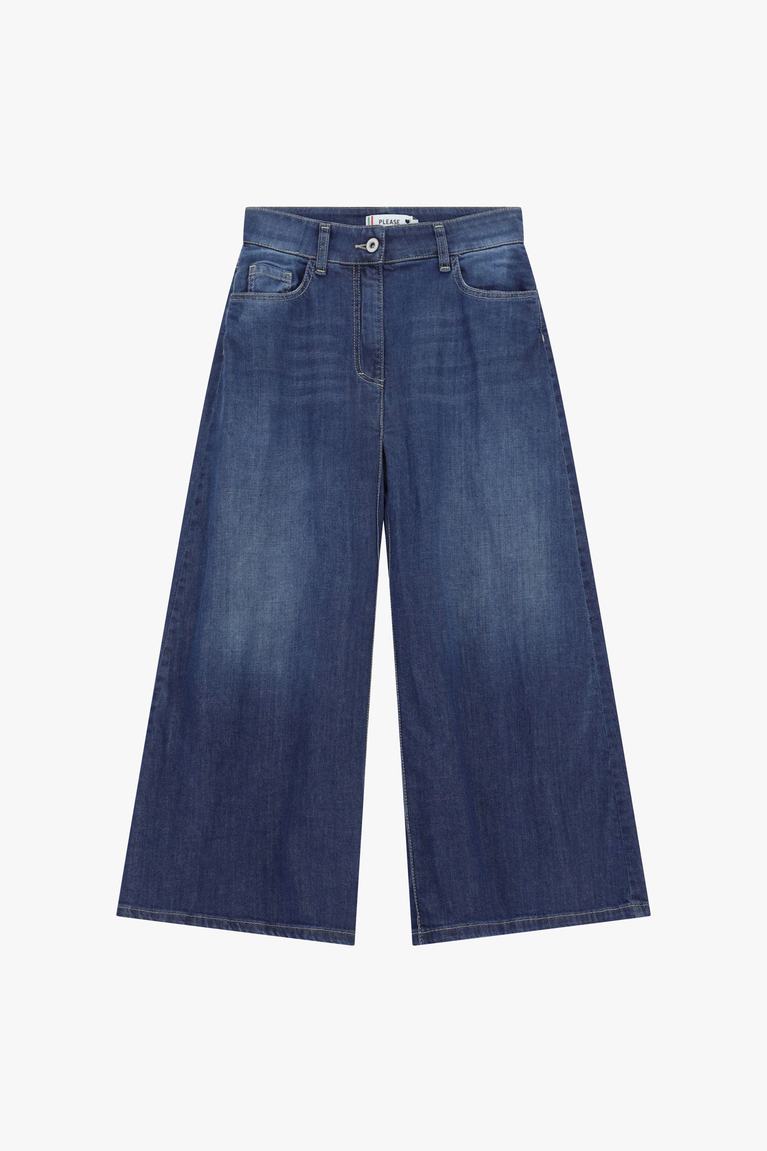Pantalon en denim bleu Please Femme vue produit