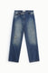 Image de Jean coupe droite délavage usé bleu denim – Please