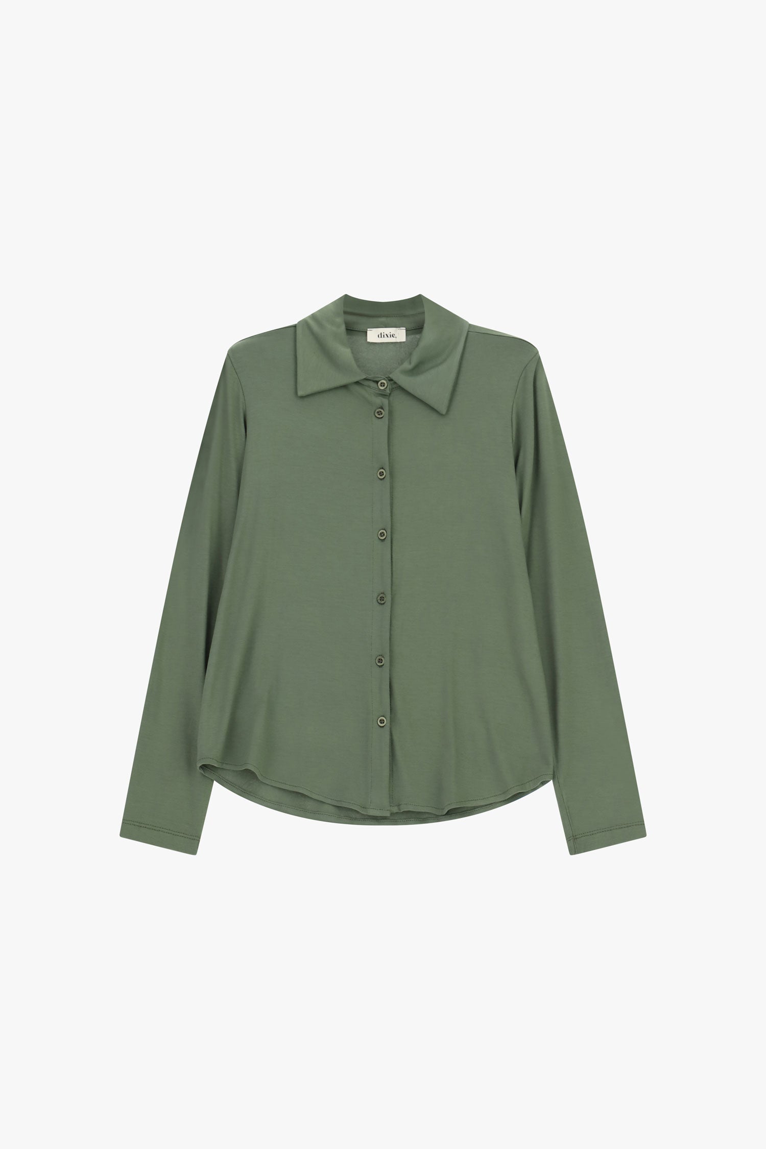 Chemise en viscose kaki Dixie Femme vue de face