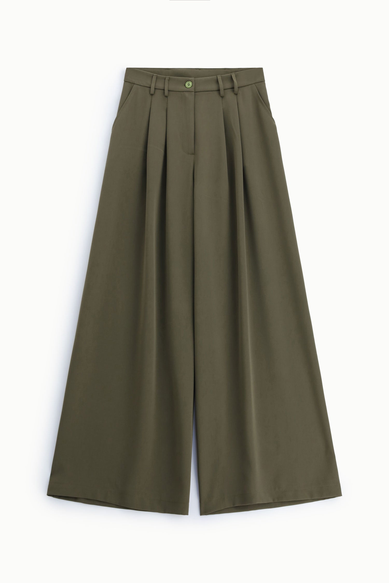 Pantalon doubles pinces kaki Please Femme vue produit
