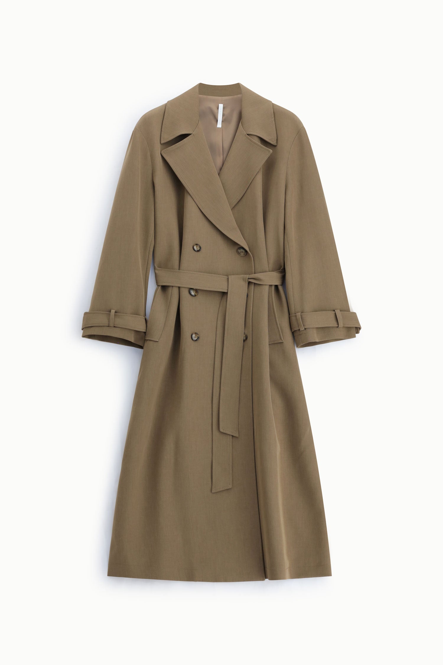 Trench-coat croise ceinture tabac - Imperial Femme