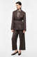 Image de Bruine palazzo-broek met hoge taille – Imperial