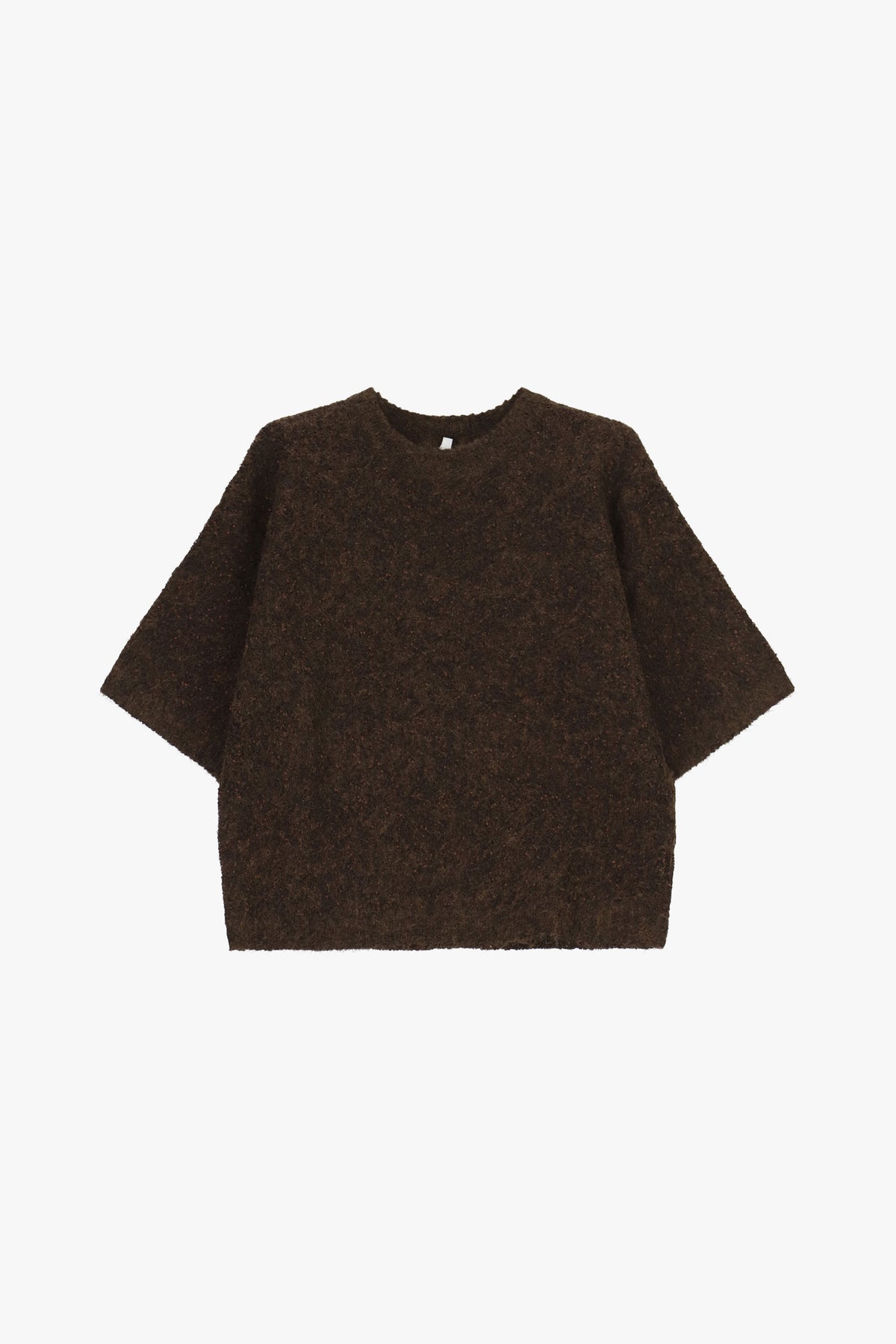 Pull en maille à sequins ton sur ton chocolat Imperial Femme