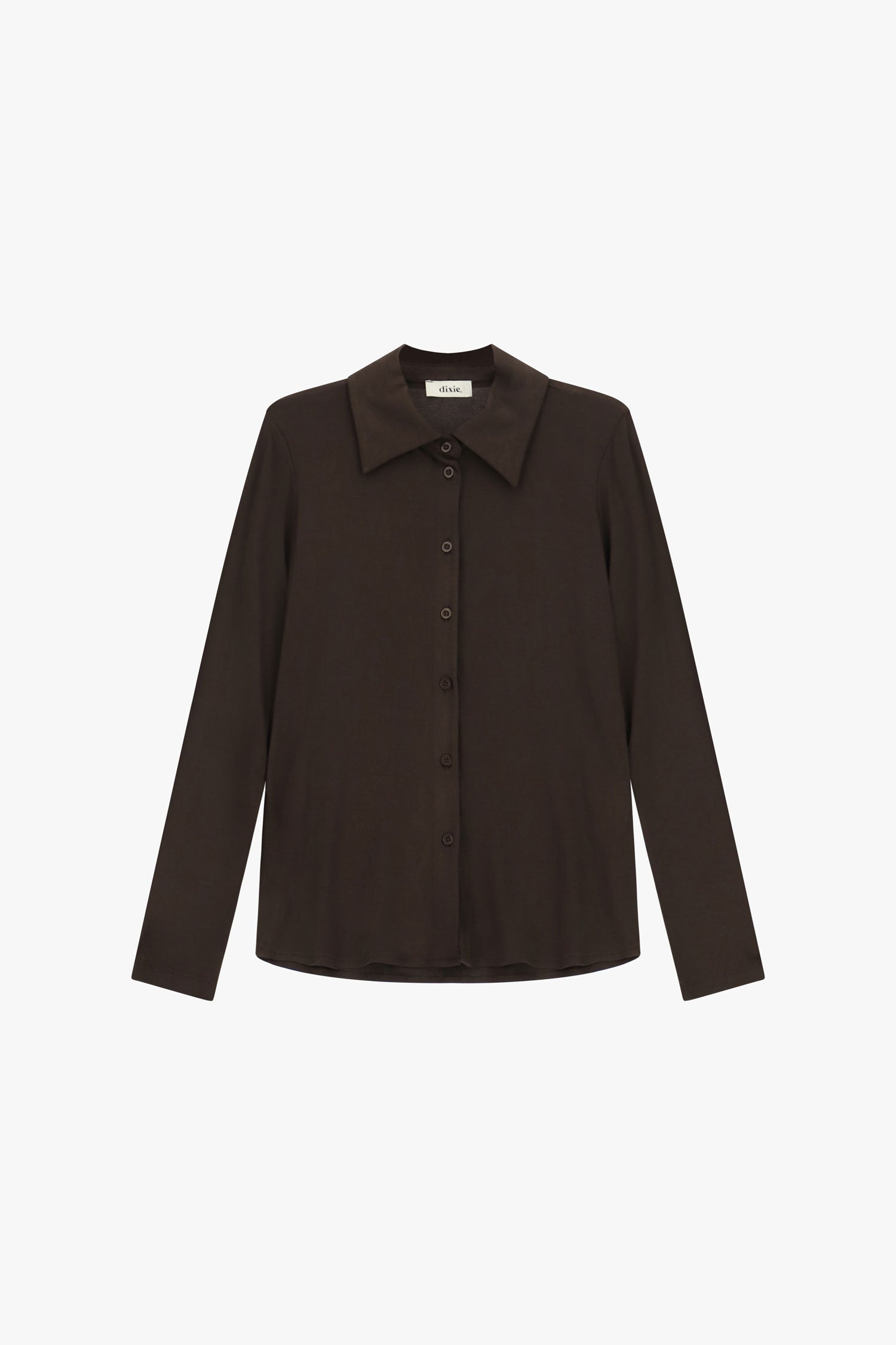 Chemise en viscose chocolat Dixie Femme vue de face