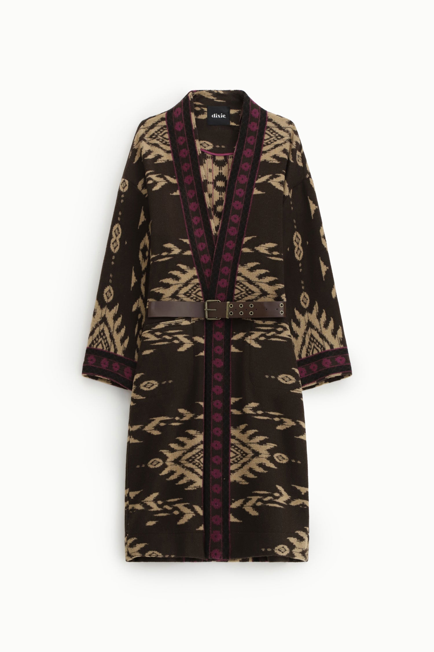 Manteau chocolat Dixie Femme vue de face