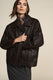 Image de Manteau court à larges revers effet cuir chocolat – Femme
