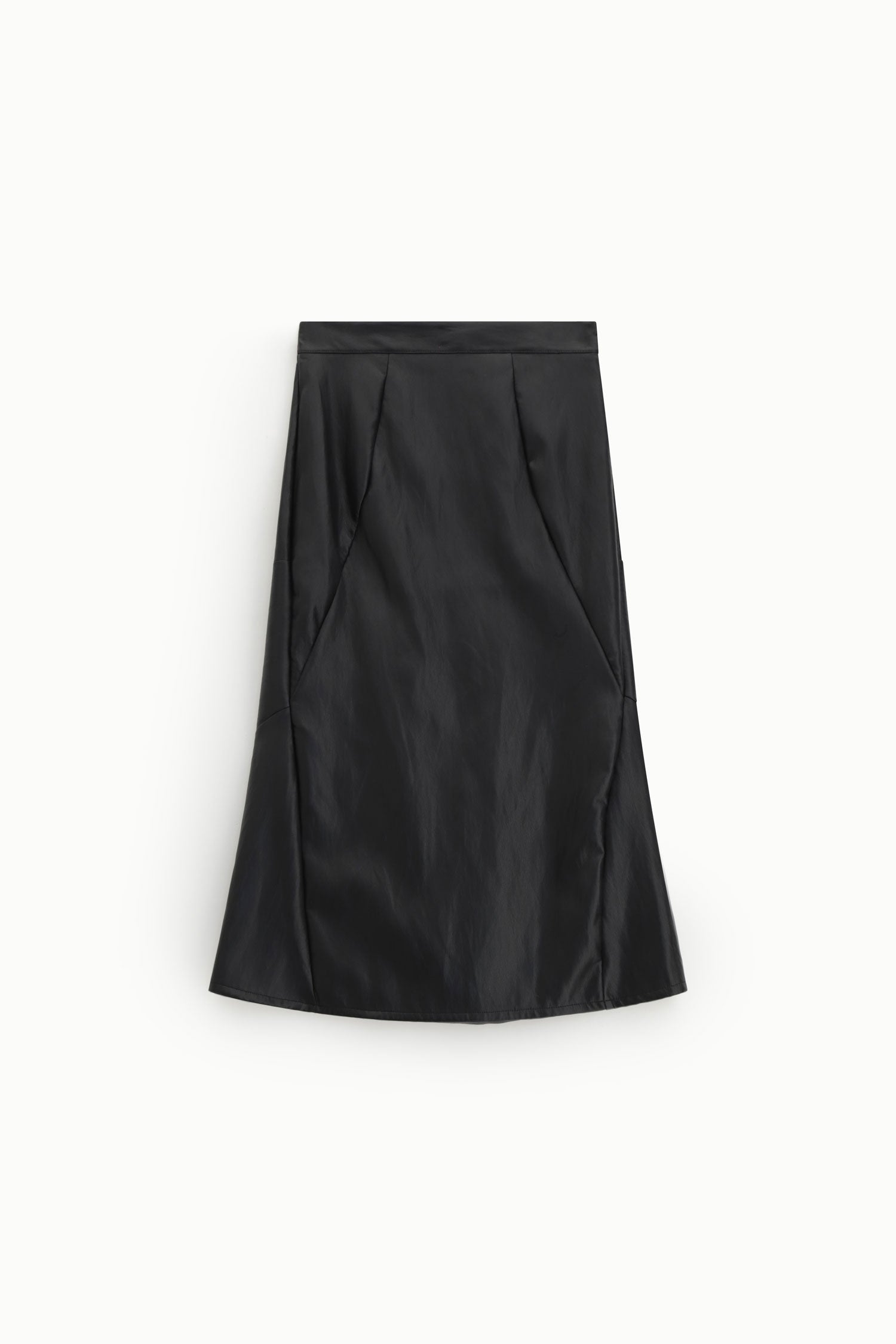 Jupe effet cuir noire Dixie Femme vue de face