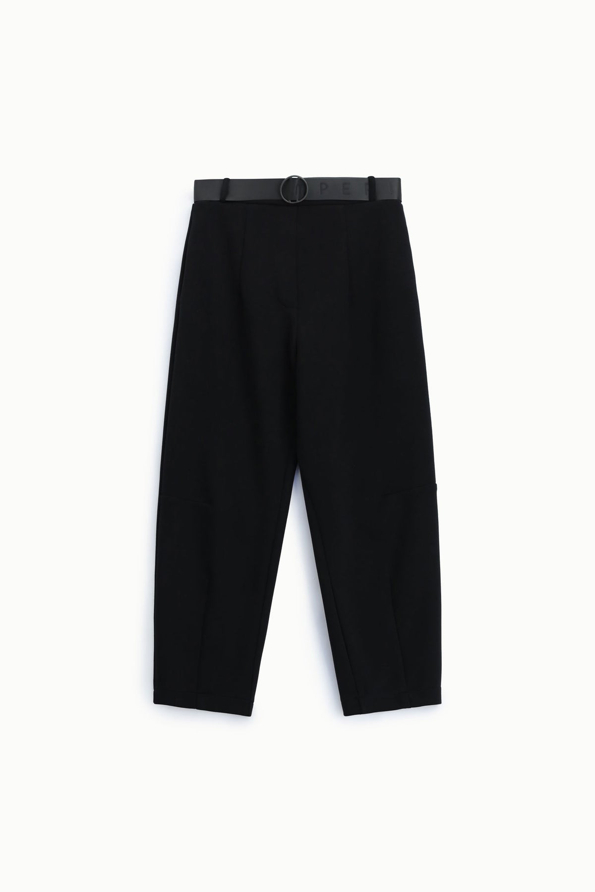 Pantalon carotte ceinturé noir – Femme