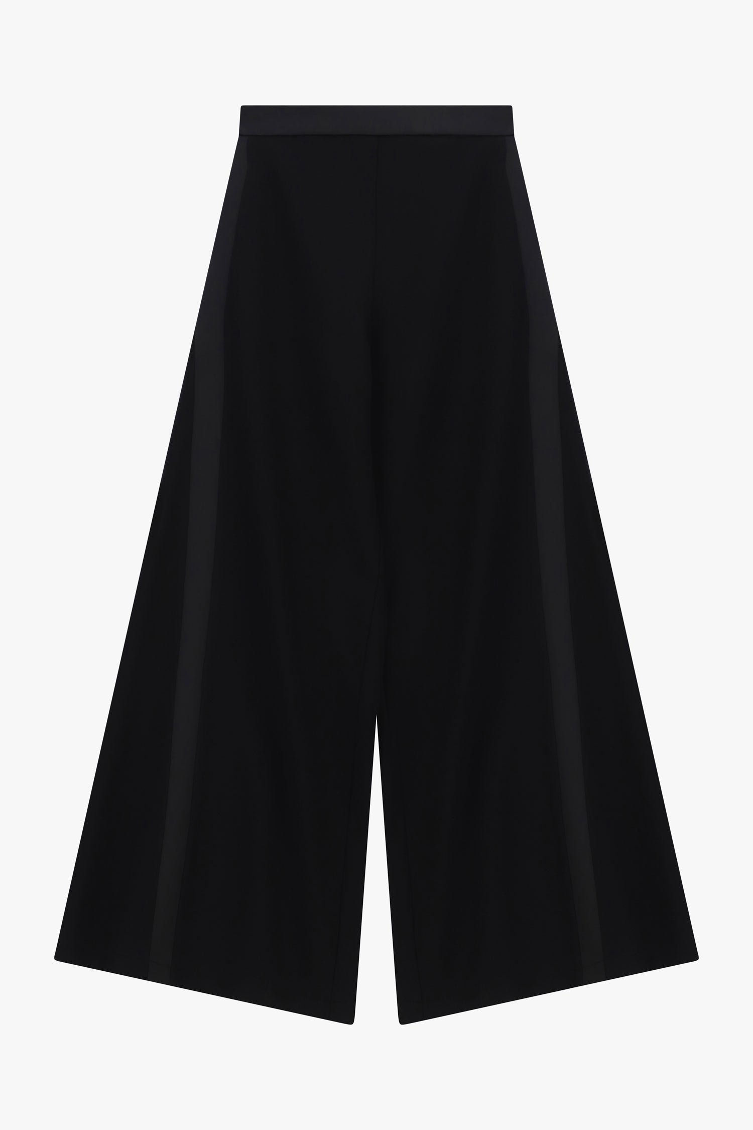 Pantalon palazzo taille satin galons noir Imperial Femme