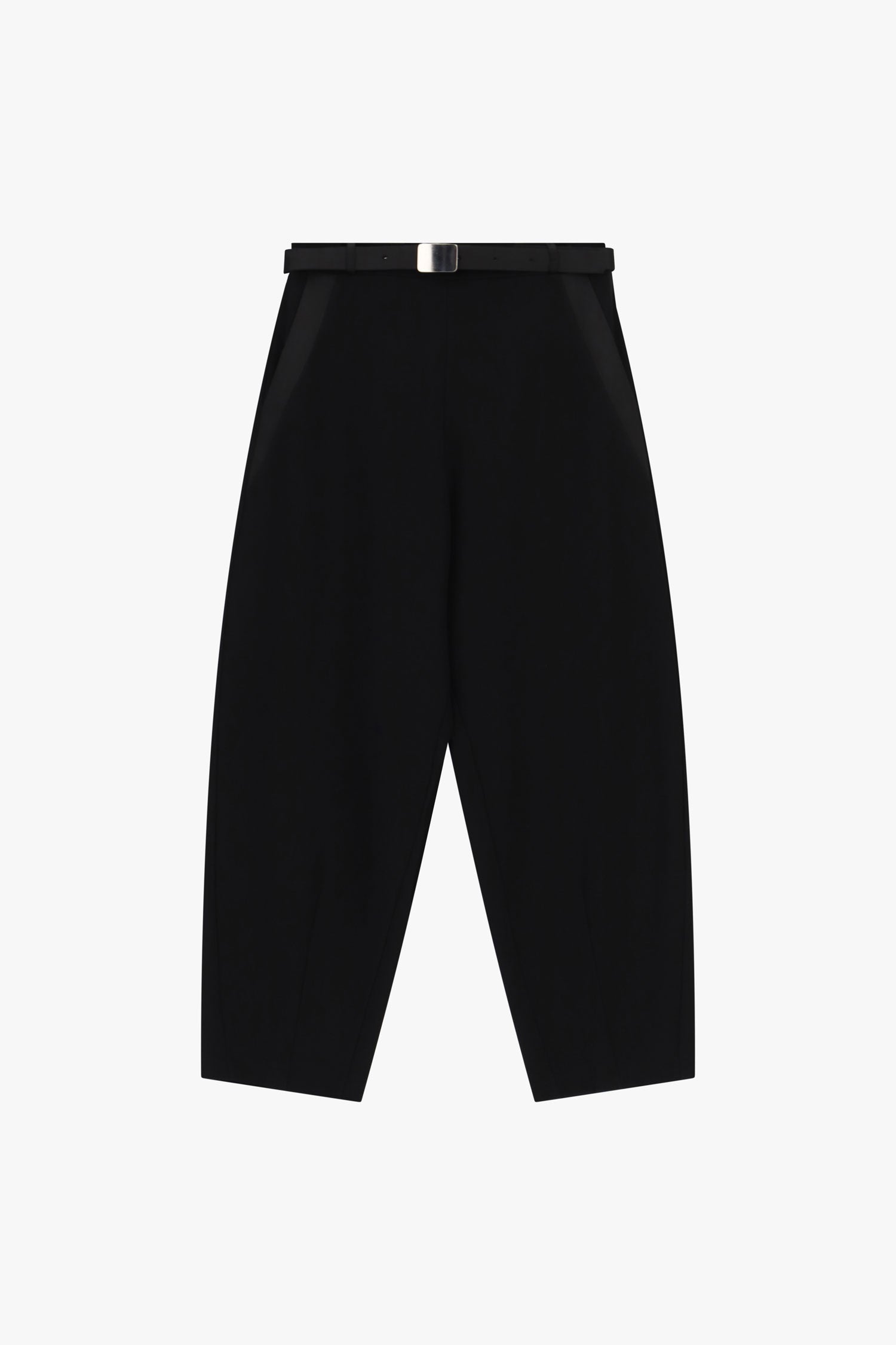 Pantalon ballon 3/4 taille haute ceinturé noir Imperial Femme