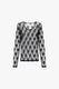 Image de T-shirt dentelle florale manches longues noir – Femme