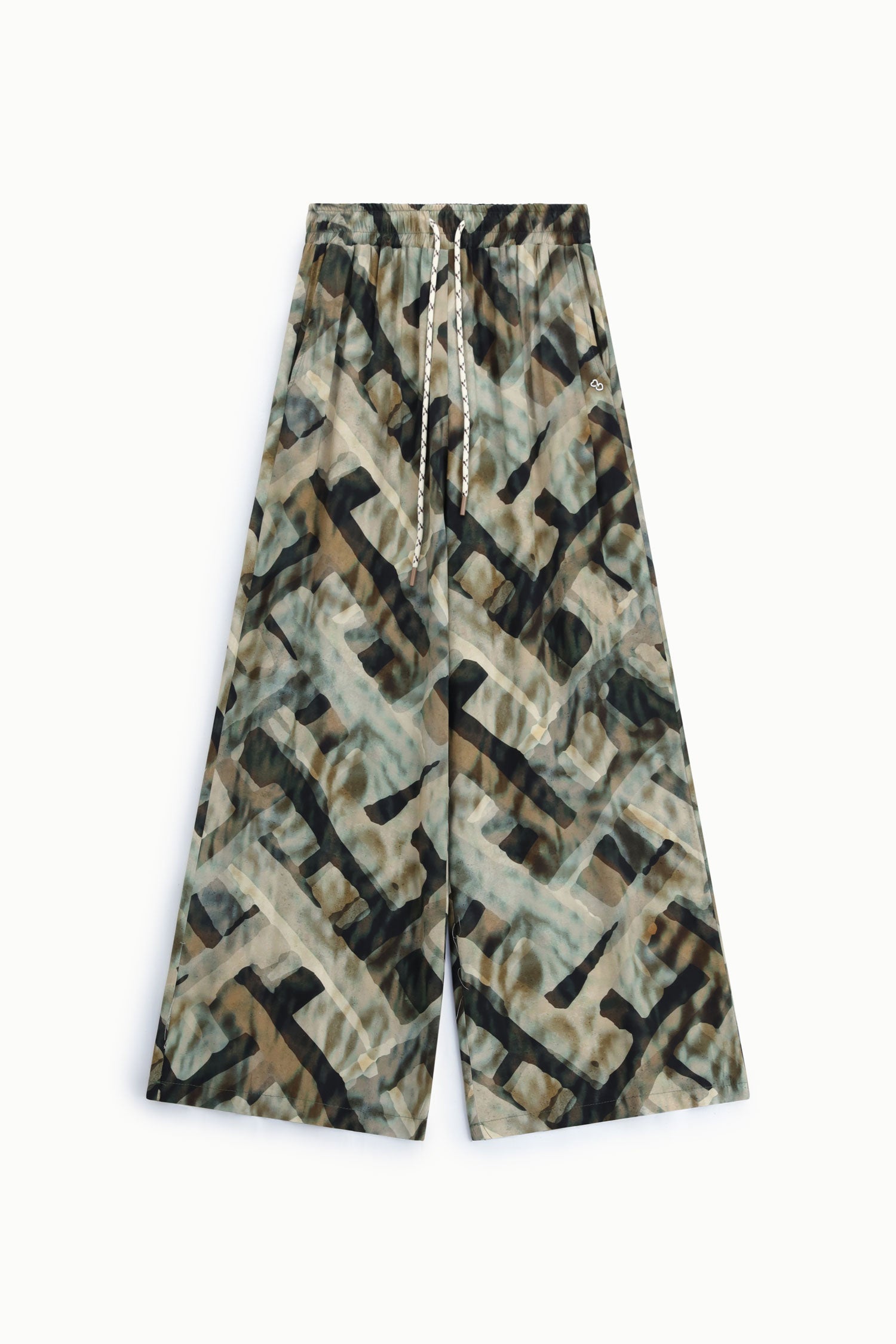 Pantalon fluide en viscose taupe Please Femme vue produit