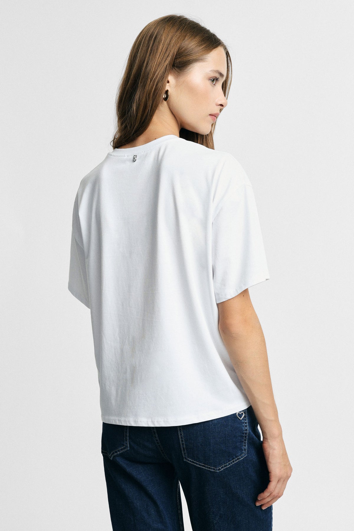T-shirt imprimé chats blanc et vert – Please