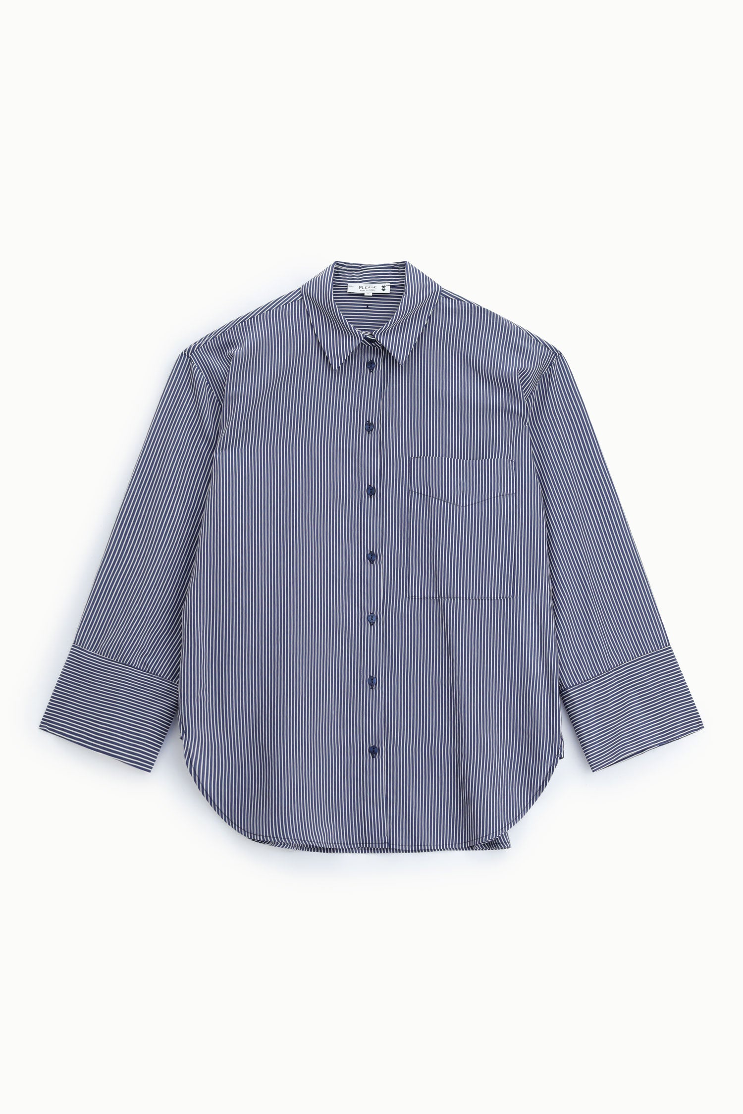 Chemise rayee bleu et blanc Please Femme vue produit