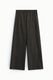 Image de Pantalon palazzo à taille élastique pied-de-poule chocolat – Femme