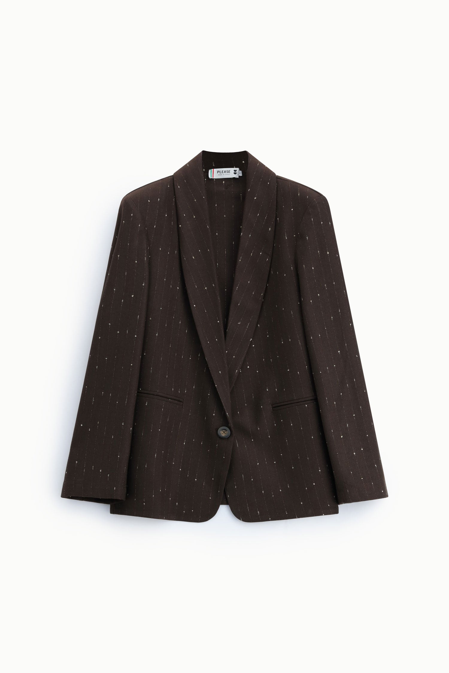 Blazer chocolat et dore Please Femme vue produit