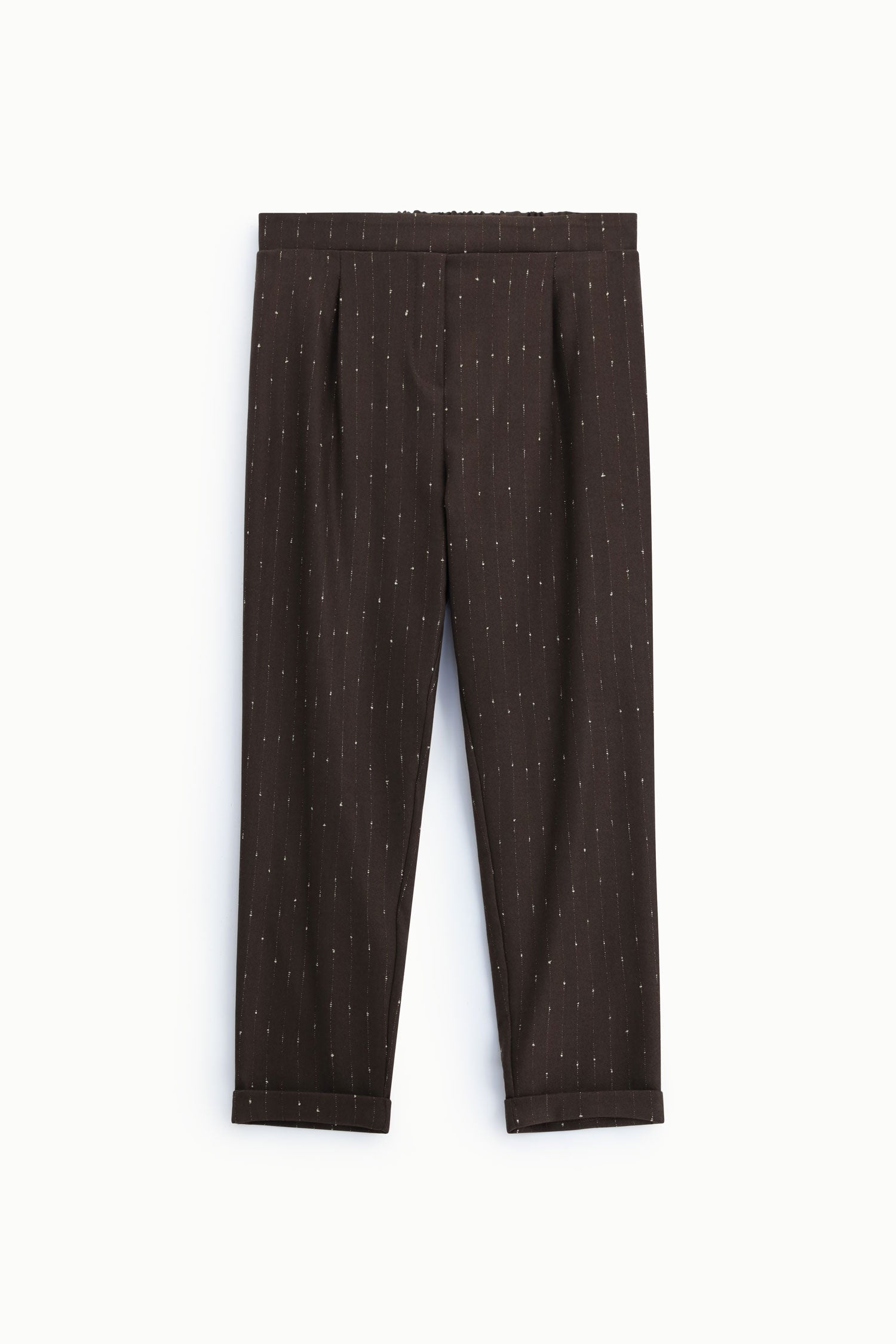 Pantalon chocolat et dore Please Femme vue produit