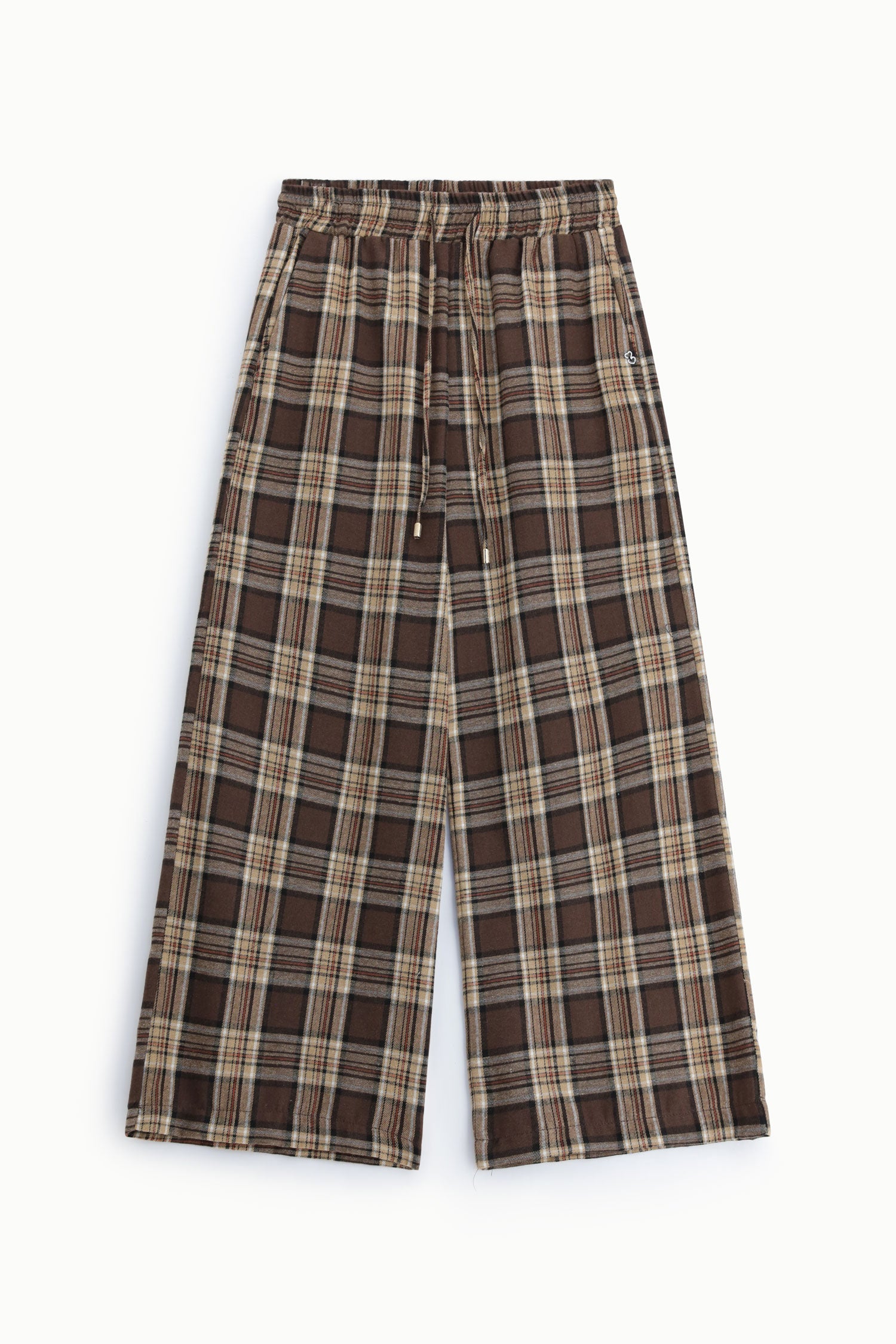 Pantalon beige et chocolat Please Femme vue produit