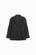 Image de Blazer croisé à rayures tennis anthracite – Femme