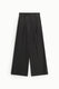 Image de Pantalon large à pinces rayures tennis anthracite – Femme