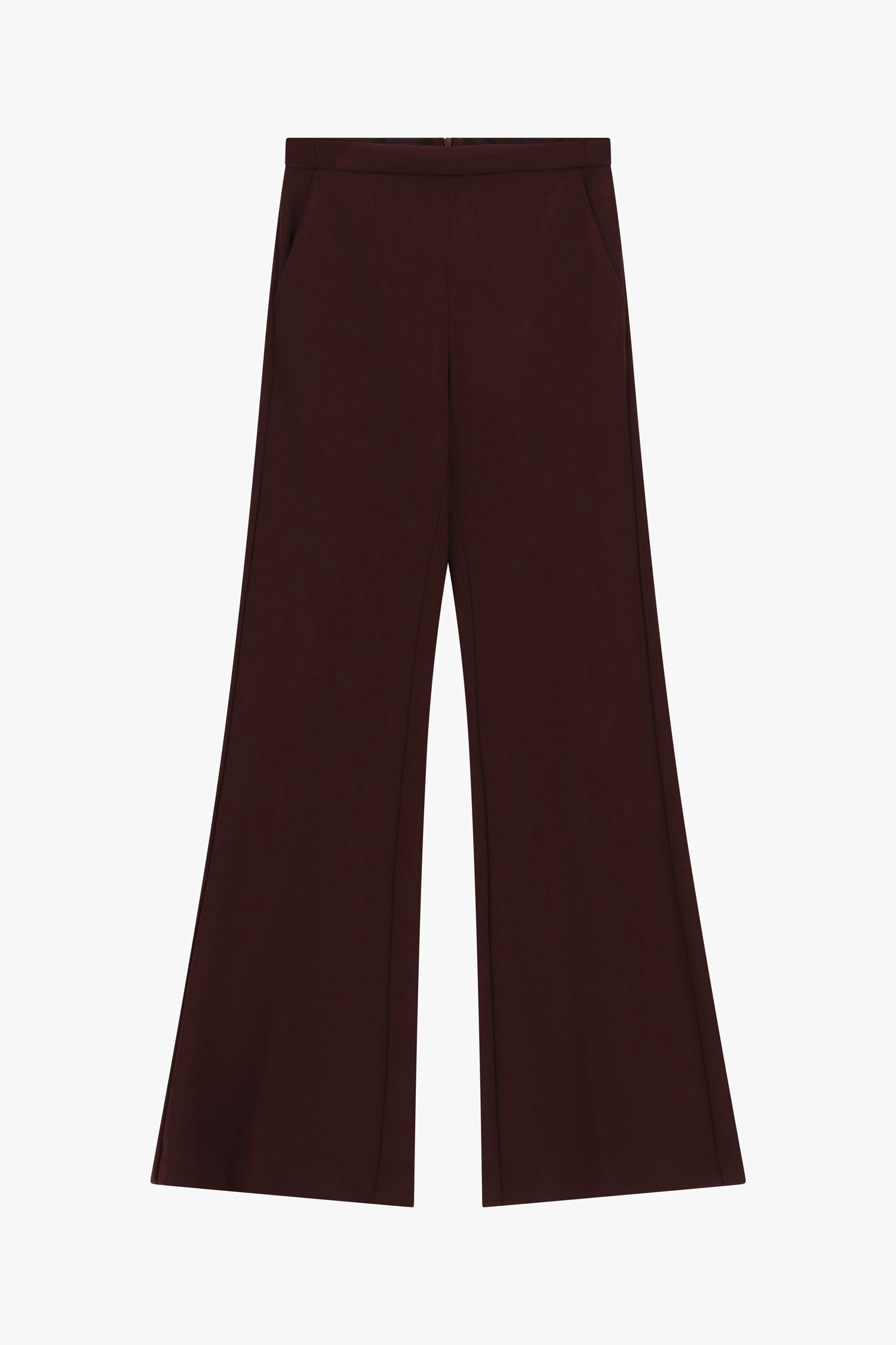 Pantalon de smoking flare bordeaux Imperial Femme vue produit