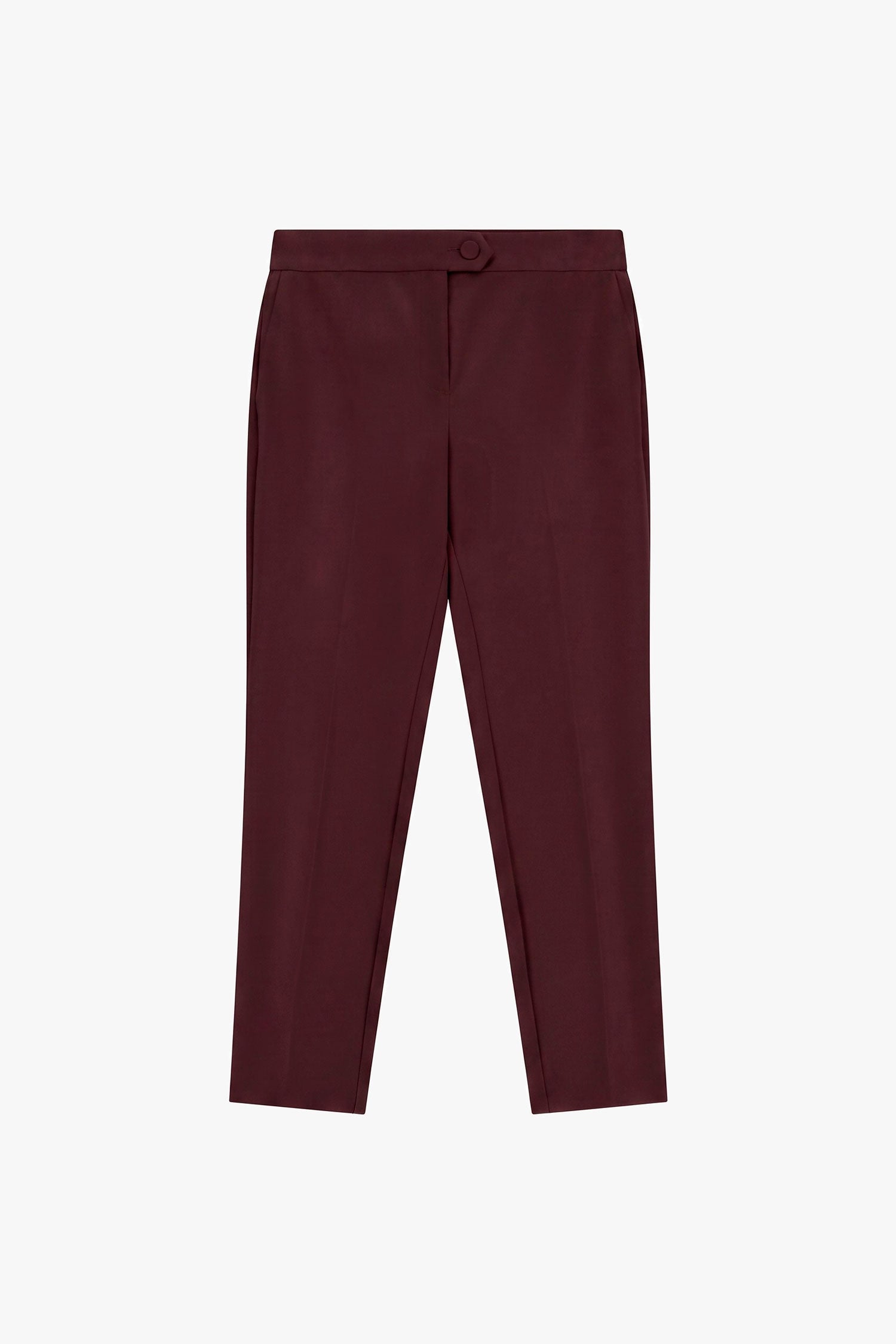 Pantalon de smoking cigarette bordeaux Imperial Femme vue produit