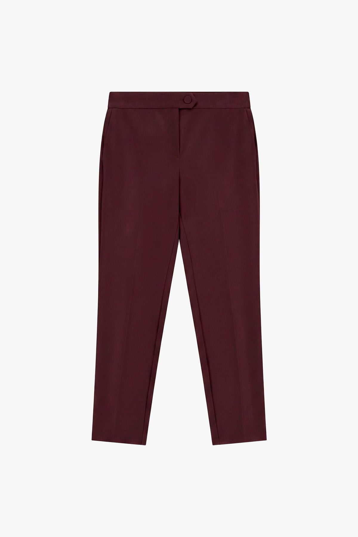 Pantalon cigarette de tailleur prune – Femme