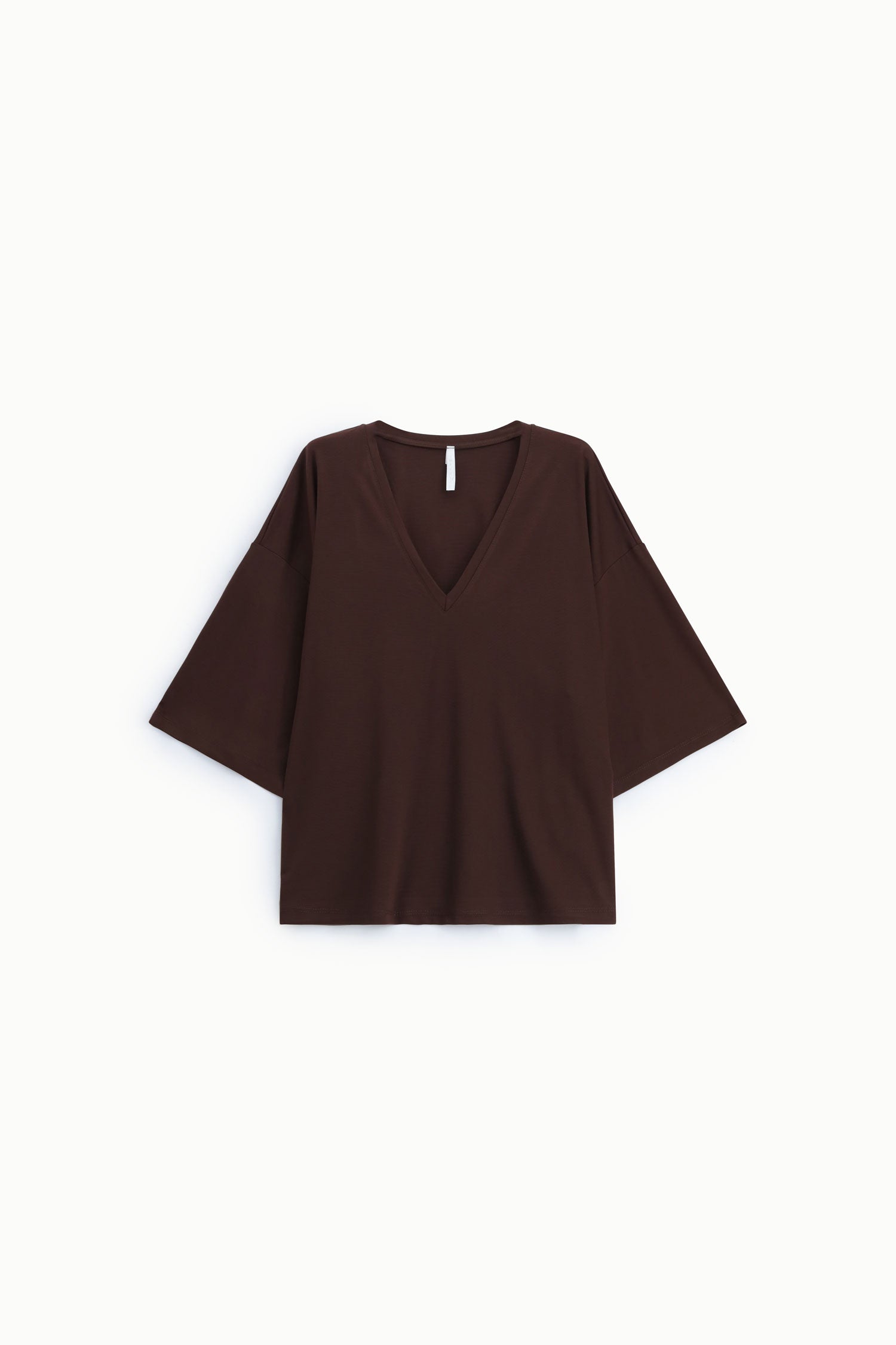Top drape en jersey bordeaux Imperial Femme vue de face