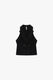Image de Gilet court croisé sans manches noir – Femme