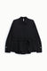Image de Chemisier fluide à ceinture à nouer noir – Femme