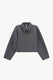 Image de Blouson court zippé à col pointe anthracite – Femme