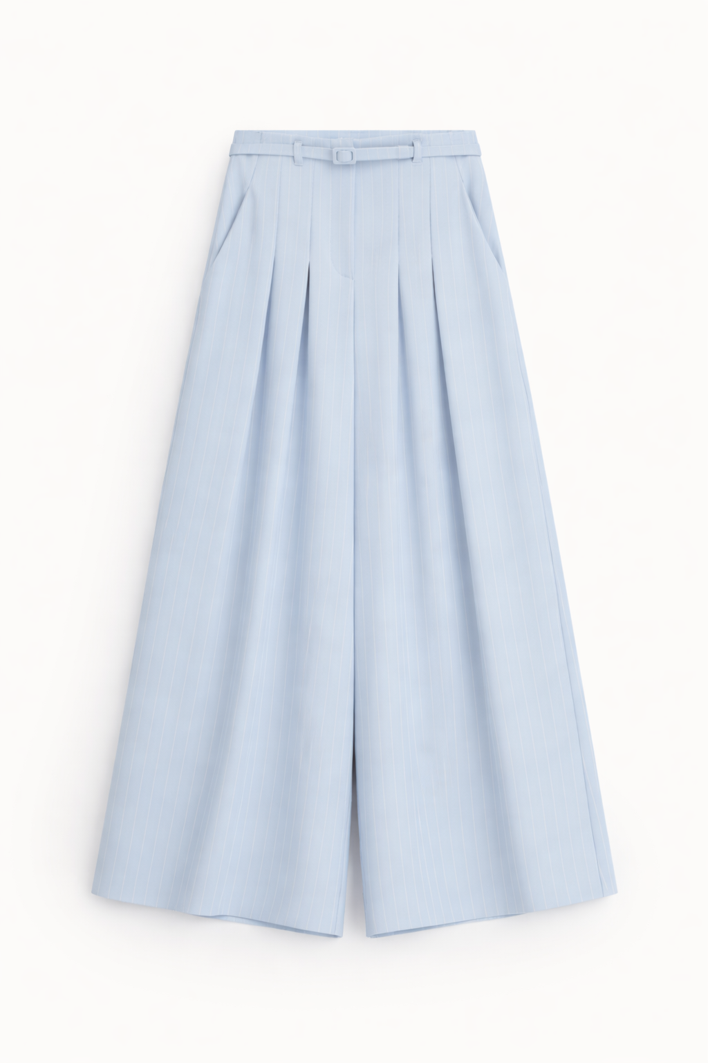 Pantalon Palazzo à Pinces en Crêpe Rayé – Imperial