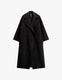 Image de Manteau long oversize à larges revers noir – Imperial