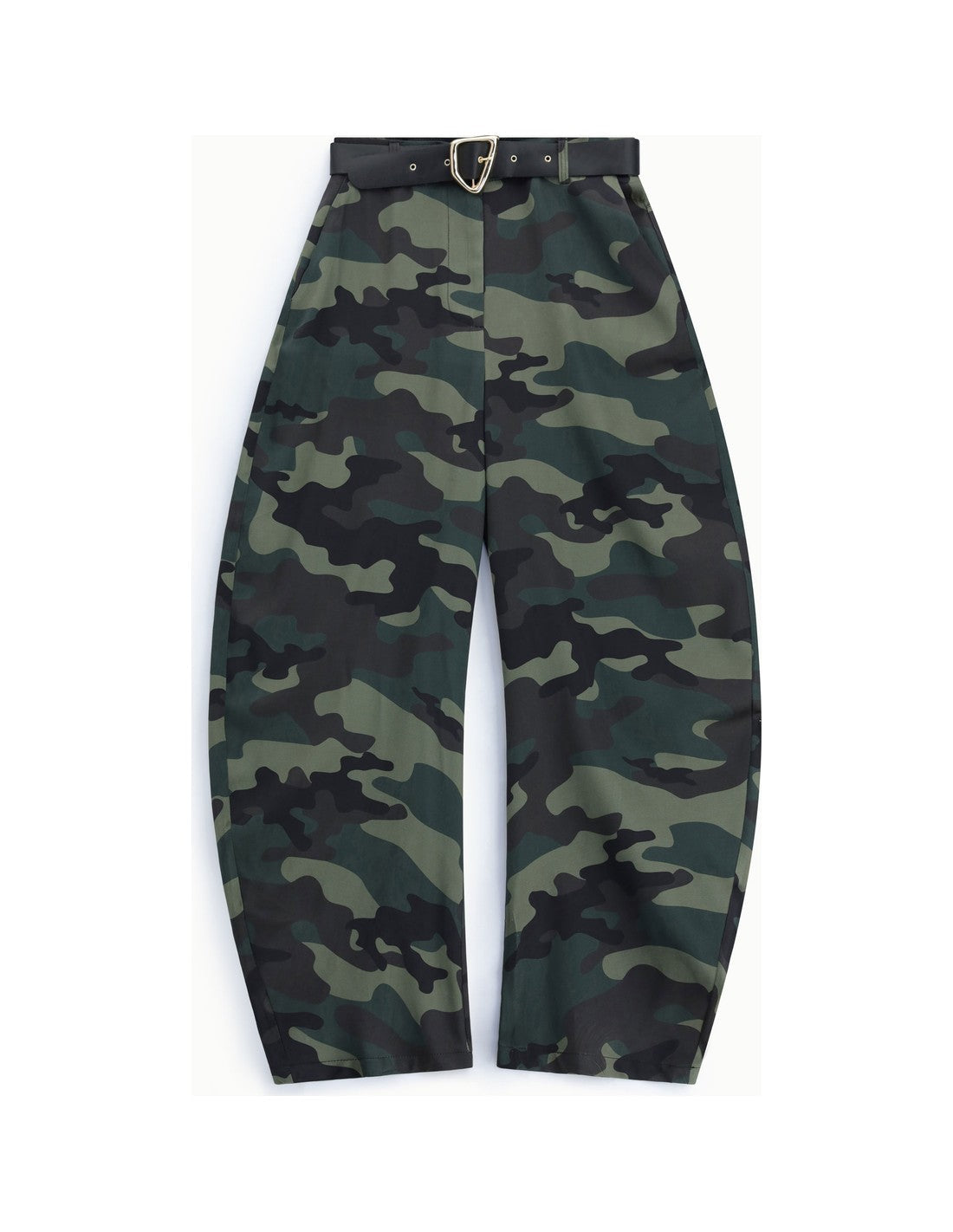 Pantalon ballon camouflage ceinturé vert militaire à plat – Imperial