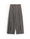 Image de High-waisted wide pleated trousers in taupe and black – Imperial