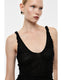 Image de Textured sheer knit tank top in black – Imperial