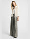 Image de Pantalon palazzo à carreaux plis devant beige et chocolat – Please