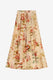 Image de Pantalon palazzo imprimé floral taille élastique beige – Femme