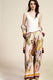 Image de Pantalon palazzo imprimé botanique taille haute Dixie Femme