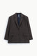 Image de Blazer oversize col à revers deux boutons chocolat – Femme
