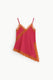 Image de Caraco asymétrique en crêpe satin et dentelle – Imperial Femme