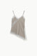 Image de Caraco asymétrique en crêpe satin et dentelle – Imperial Femme