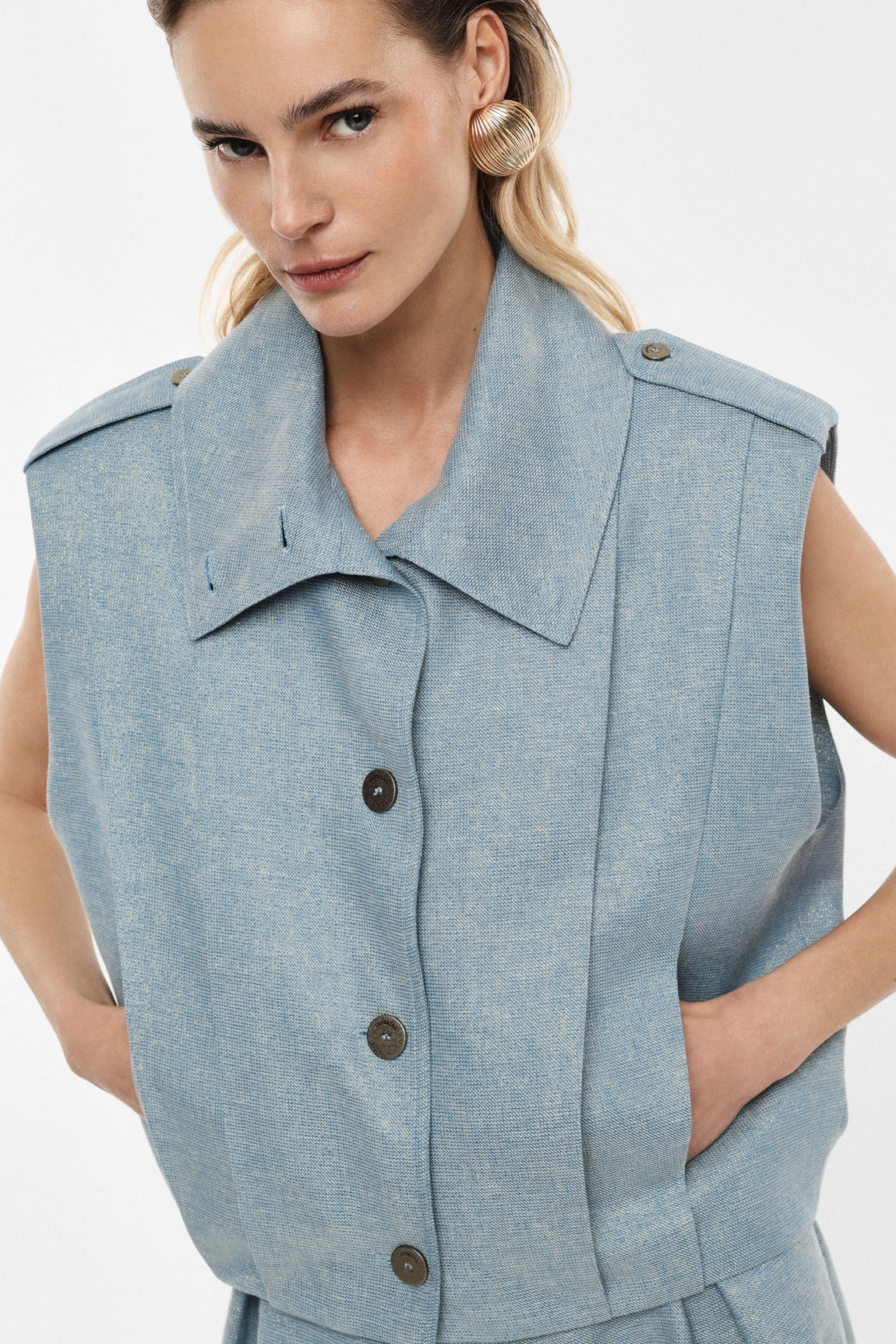 Imperial Gilet Azzuro Ld12ljioro