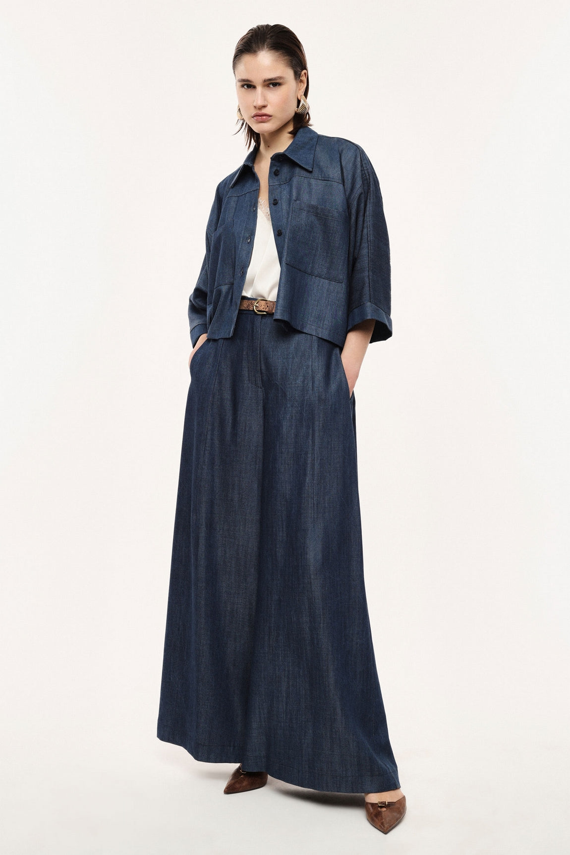 Imperial Pantalon Blu Denim P9a0laz